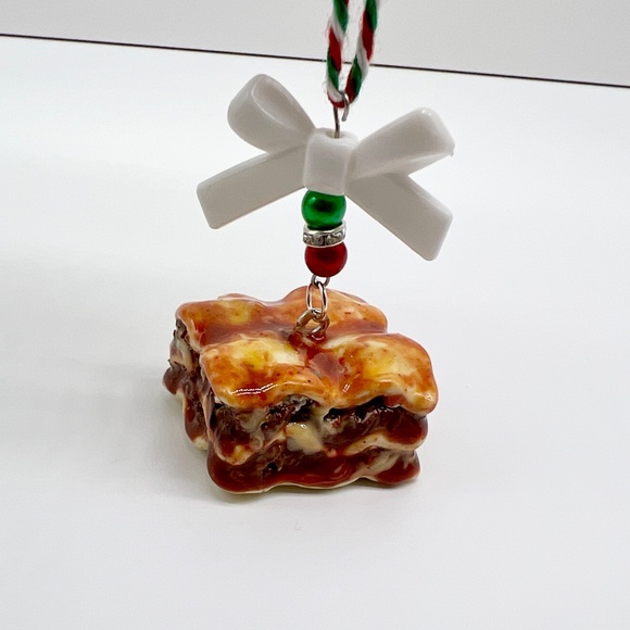 Lasagna Christmas Ornament – Handmade Clay Italian Food Christmas Tree Decor - Picture 8 of 16